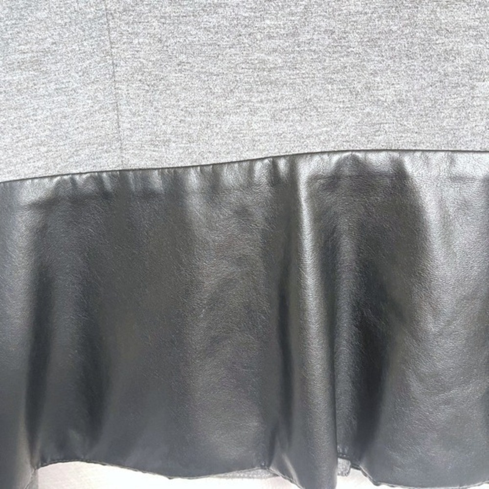 Bailey 44 Knit‎ Blazer Jacket Womens Size M Gray Faux Leather Trim Career - Picture 5 of 11